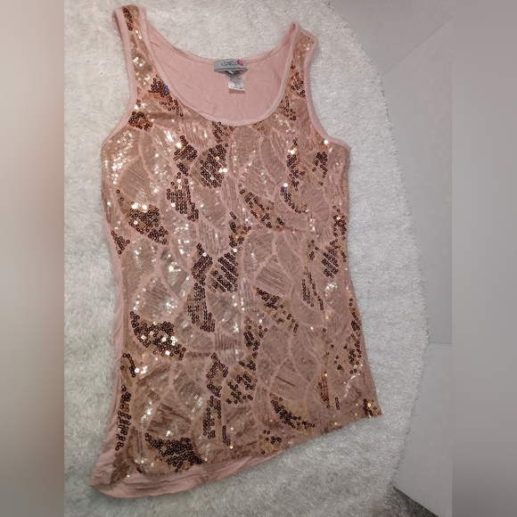 Sequin Top Sequin detail tank. Womens sizeL - Picture 2 of 4